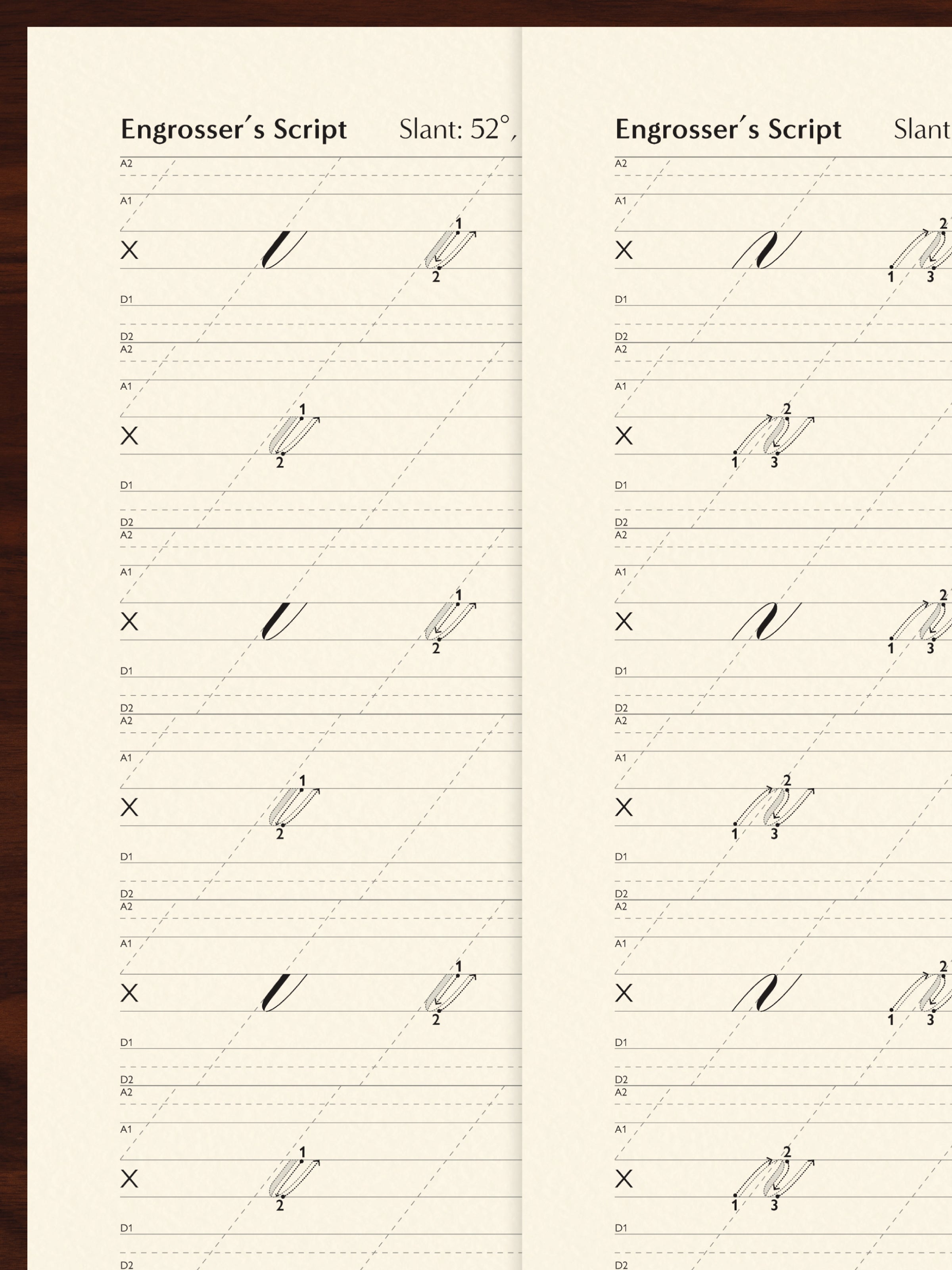 K Engrosser Script Western Calligraphy Letter Pad - Engrosser's Script (Basic) – OLIVER ...
